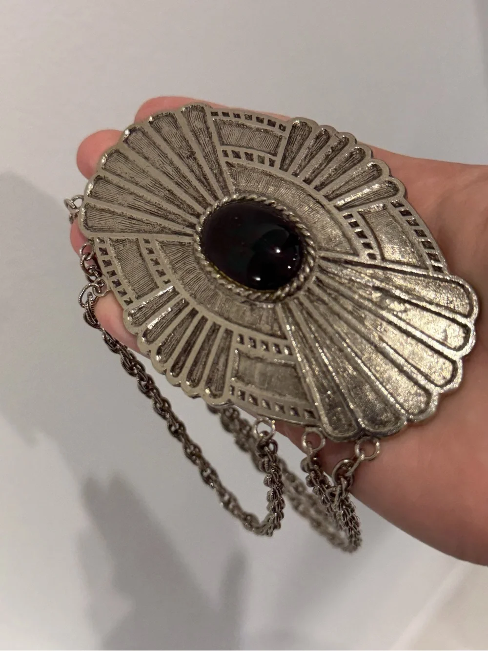 Vintage large silver